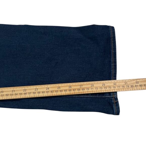 Old Navy Womens Size 14 Kicker Boot Cut Stretch Mid Rise Dark Wash Blue Denim - Picture 11 of 12